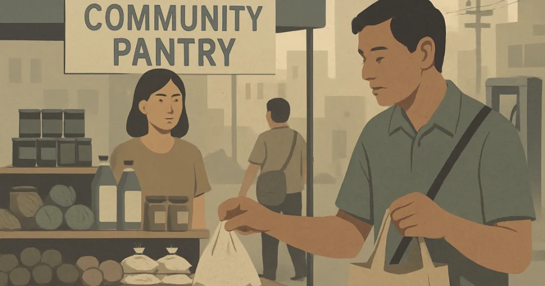 Civil Society Groups Put Up Community Pantry For Drivers Hit By Fuel Price Hikes